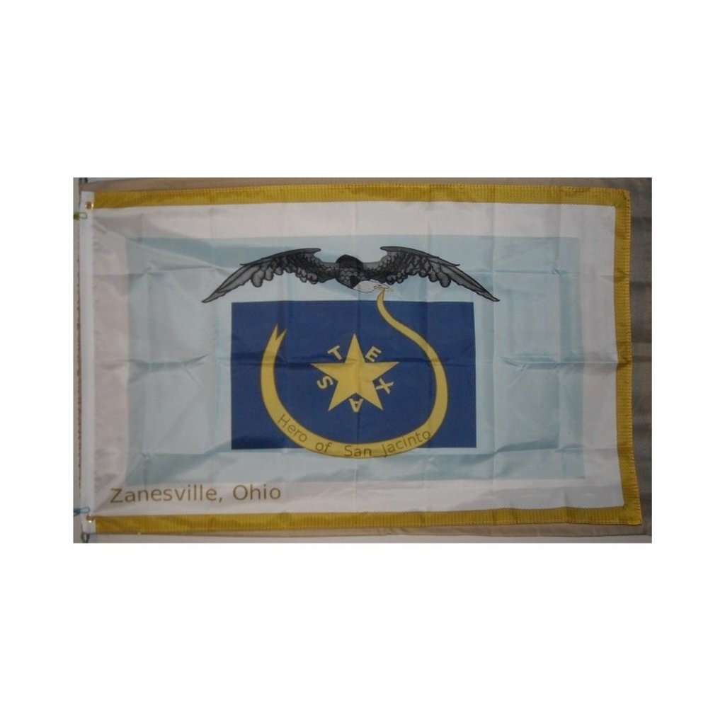 Captain George H. Burroughs Ohio Texas Revolution 3' x 5' Blue Flag Banner